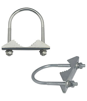 Spacecom antenna mounting clamps